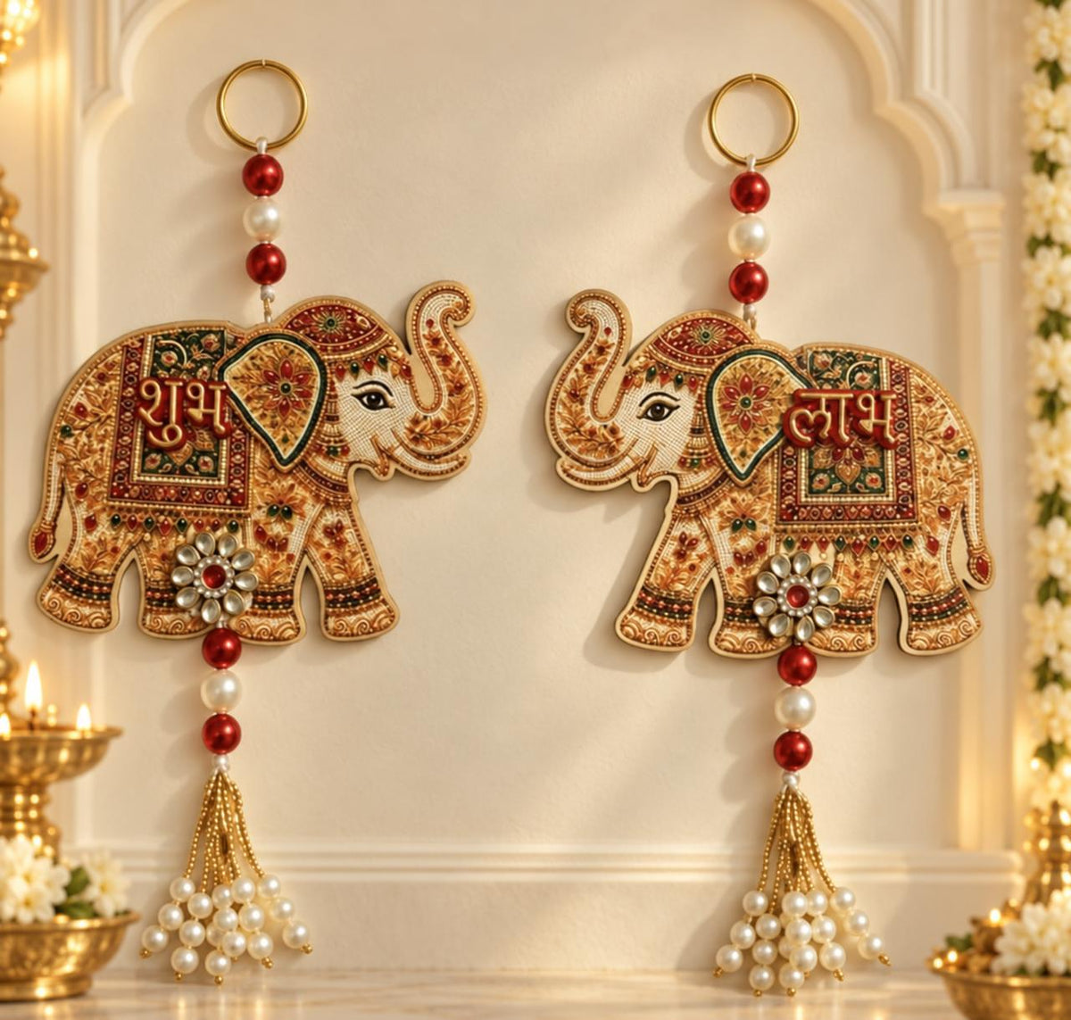 Elephant Designer Shubh Labh Wall Hanging Set – My Store